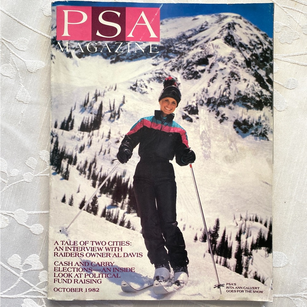 PSA Inflight Magazine Pacific Southwest Airlines 1982 Travel Memorabilia Vtg OCT